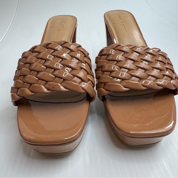 Rachel Zoe Gabrielle Women's Tan Woven Platform Heels - Picture 5 of 12